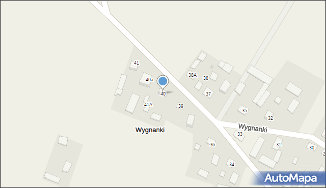 Wygnanki, Wygnanki, 40, mapa Wygnanki