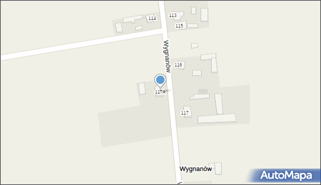 Wygnanów, Wygnanów, 117A, mapa Wygnanów