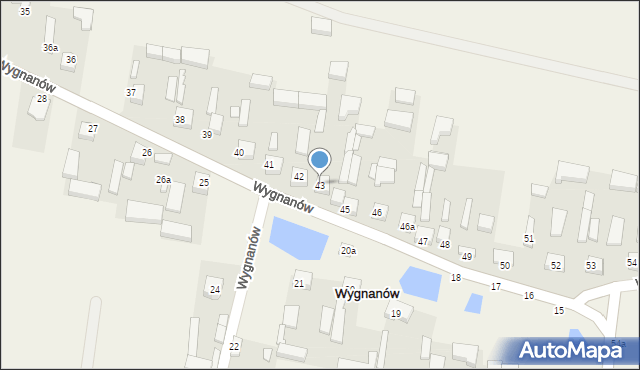 Wygnanów, Wygnanów, 43, mapa Wygnanów