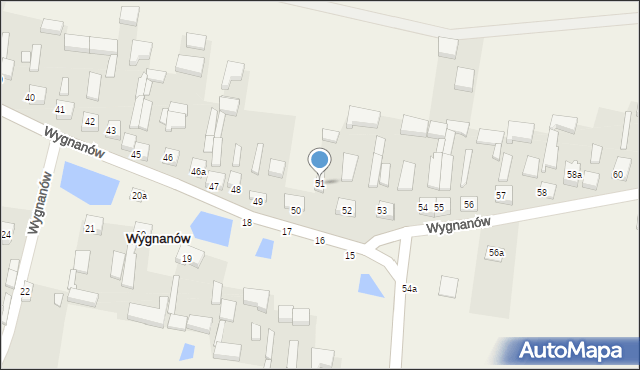 Wygnanów, Wygnanów, 51, mapa Wygnanów