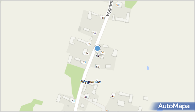 Wygnanów, Wygnanów, 54, mapa Wygnanów