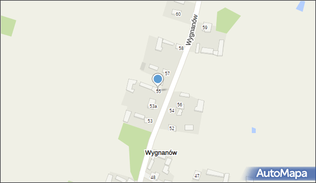 Wygnanów, Wygnanów, 55, mapa Wygnanów