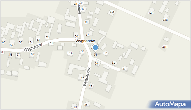 Wygnanów, Wygnanów, 33, mapa Wygnanów