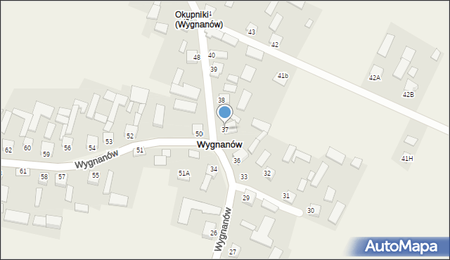 Wygnanów, Wygnanów, 37, mapa Wygnanów