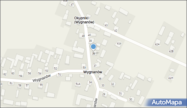 Wygnanów, Wygnanów, 38, mapa Wygnanów