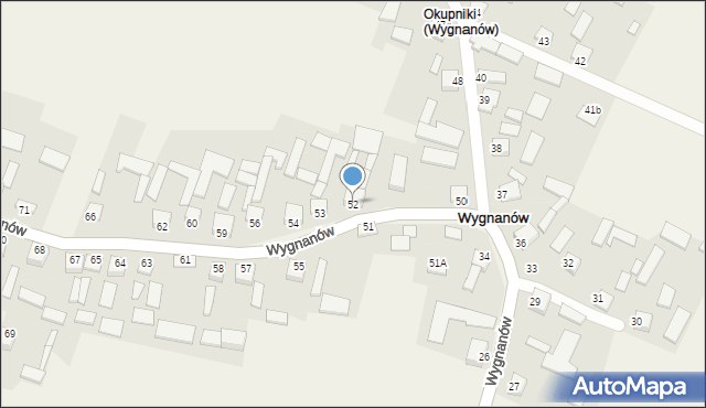 Wygnanów, Wygnanów, 52, mapa Wygnanów