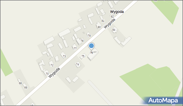 Wygoda, Wygoda, 76, mapa Wygoda