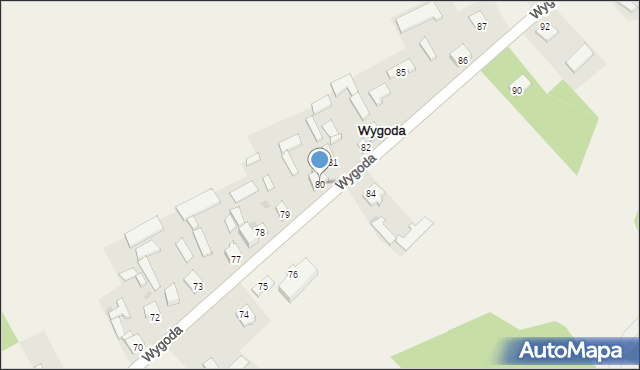 Wygoda, Wygoda, 80, mapa Wygoda