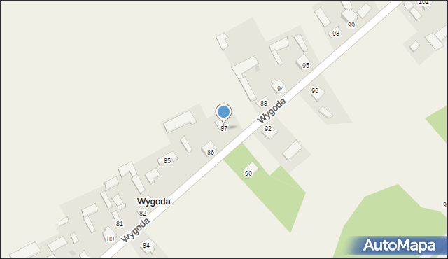 Wygoda, Wygoda, 87, mapa Wygoda