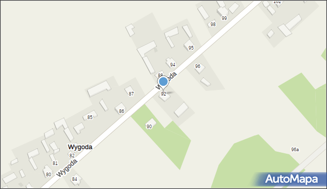 Wygoda, Wygoda, 92, mapa Wygoda