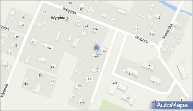 Wygoda, Wygoda, 13, mapa Wygoda