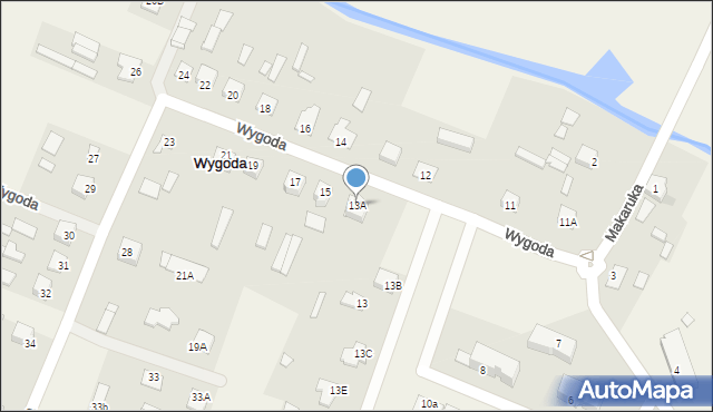 Wygoda, Wygoda, 13A, mapa Wygoda