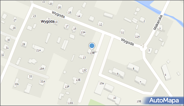 Wygoda, Wygoda, 13B, mapa Wygoda