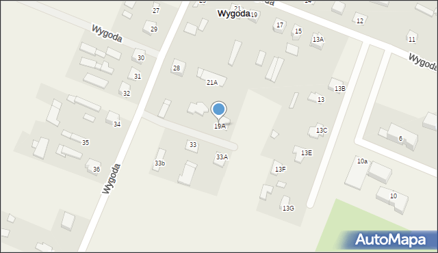 Wygoda, Wygoda, 19A, mapa Wygoda