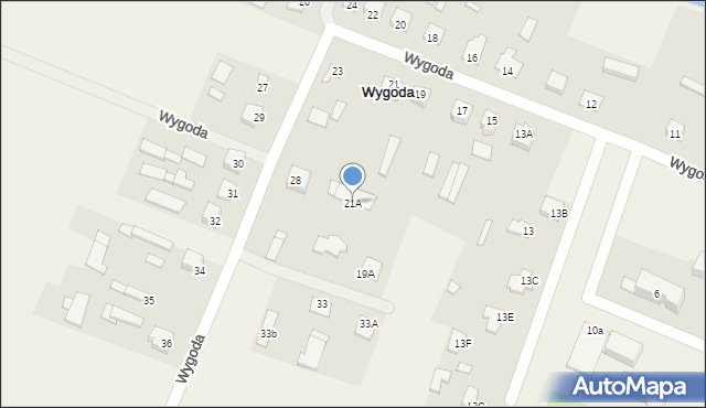 Wygoda, Wygoda, 21A, mapa Wygoda