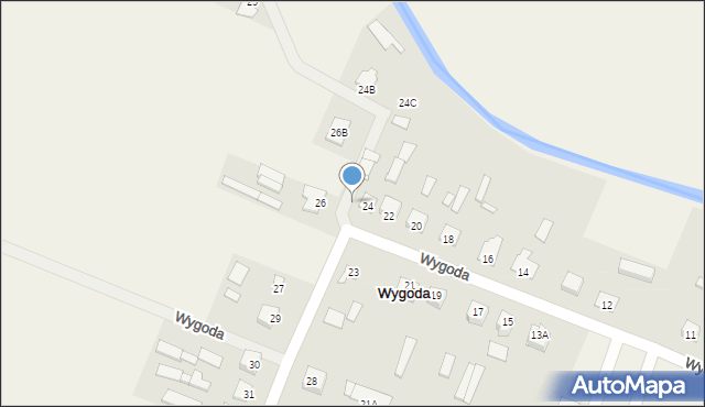 Wygoda, Wygoda, 24A, mapa Wygoda