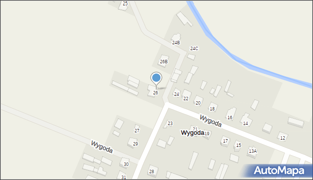 Wygoda, Wygoda, 26a, mapa Wygoda