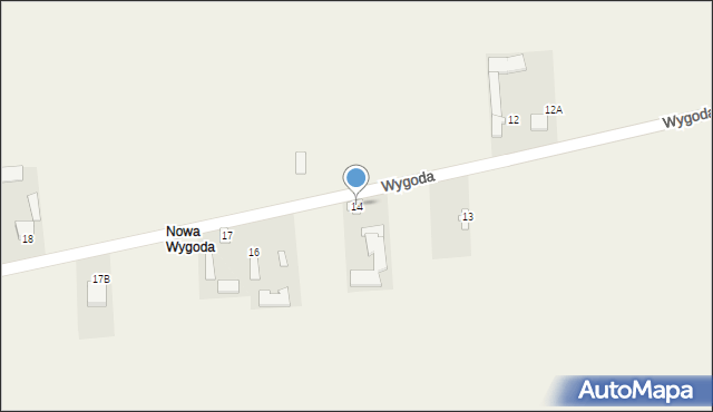 Wygoda, Wygoda, 14, mapa Wygoda