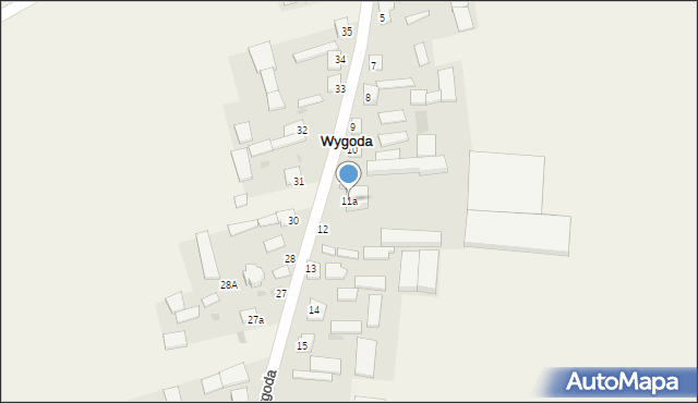 Wygoda, Wygoda, 11a, mapa Wygoda