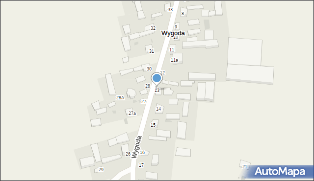 Wygoda, Wygoda, 13, mapa Wygoda