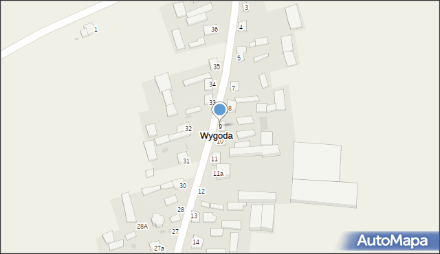 Wygoda, Wygoda, 9, mapa Wygoda