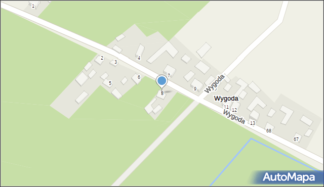 Wygoda, Wygoda, 8, mapa Wygoda