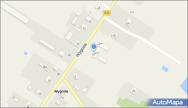 Wygoda, Wygoda, 11f, mapa Wygoda