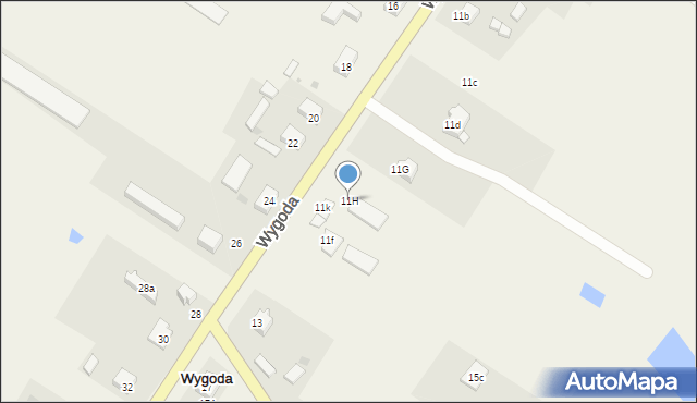 Wygoda, Wygoda, 11H, mapa Wygoda