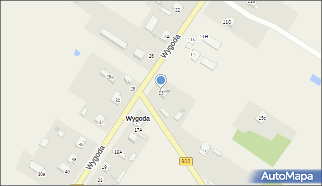 Wygoda, Wygoda, 13, mapa Wygoda