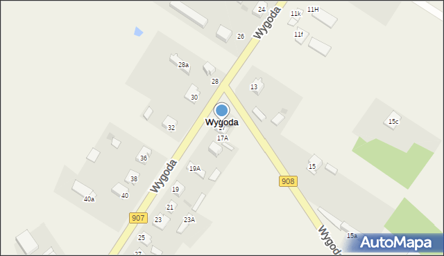 Wygoda, Wygoda, 17, mapa Wygoda