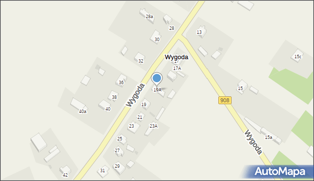 Wygoda, Wygoda, 19A, mapa Wygoda