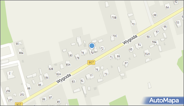 Wygoda, Wygoda, 74, mapa Wygoda