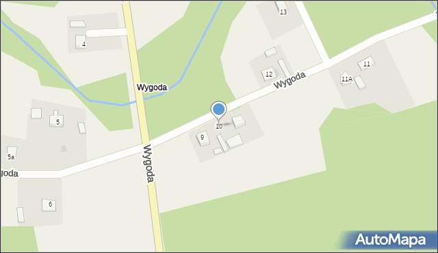 Wygoda, Wygoda, 10, mapa Wygoda