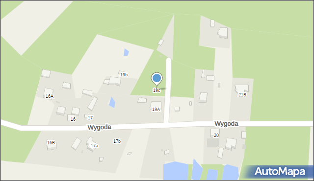 Wygoda, Wygoda, 19c, mapa Wygoda