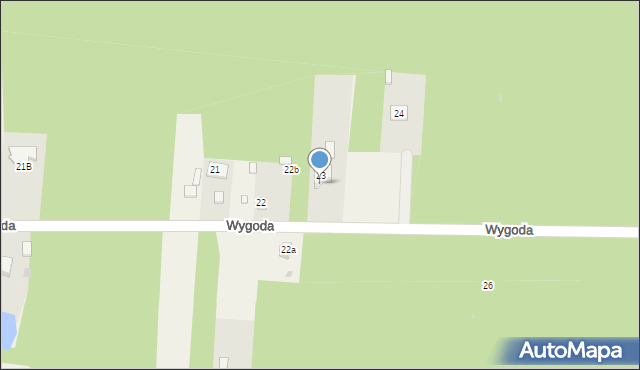 Wygoda, Wygoda, 23A, mapa Wygoda