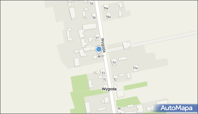 Wygoda, Wygoda, 55, mapa Wygoda