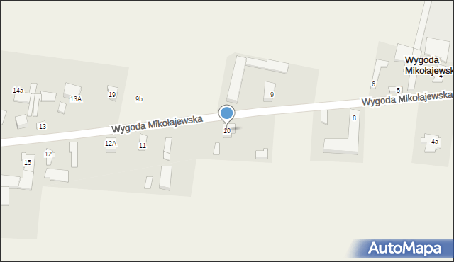 Wygoda Mikołajewska, Wygoda Mikołajewska, 10, mapa Wygoda Mikołajewska