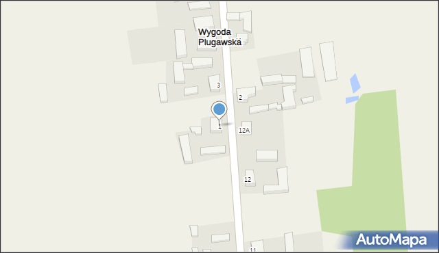 Wygoda Plugawska, Wygoda Plugawska, 1, mapa Wygoda Plugawska