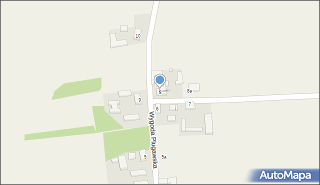 Wygoda Plugawska, Wygoda Plugawska, 8, mapa Wygoda Plugawska