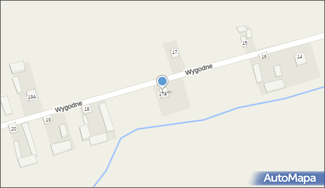 Wygodne, Wygodne, 17a, mapa Wygodne