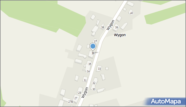 Wygon, Wygon, 36, mapa Wygon