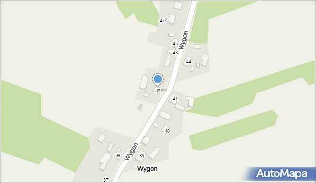 Wygon, Wygon, 42, mapa Wygon