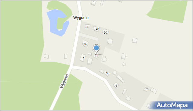 Wygonin, Wygonin, 21, mapa Wygonin