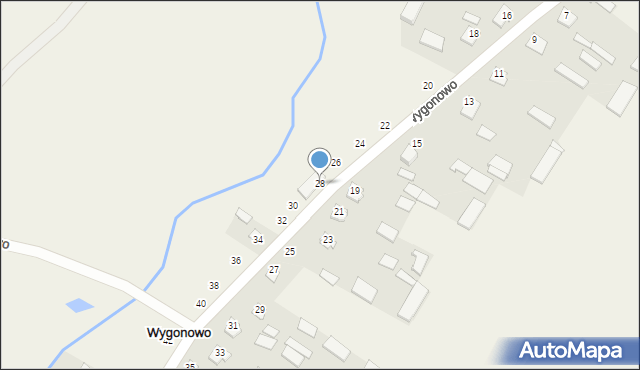 Wygonowo, Wygonowo, 28, mapa Wygonowo