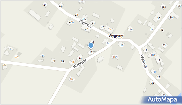 Wygryny, Wygryny, 12, mapa Wygryny