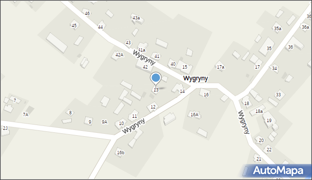 Wygryny, Wygryny, 13, mapa Wygryny