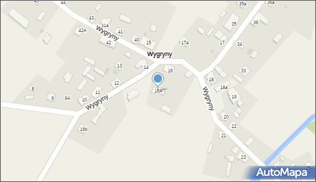 Wygryny, Wygryny, 16A, mapa Wygryny