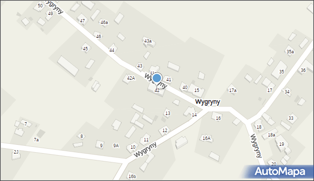 Wygryny, Wygryny, 42, mapa Wygryny