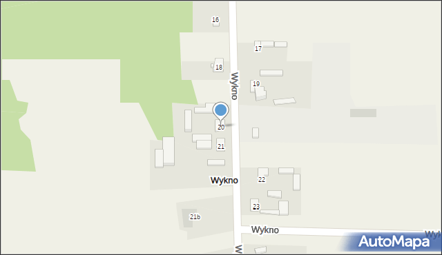 Wykno, Wykno, 20, mapa Wykno