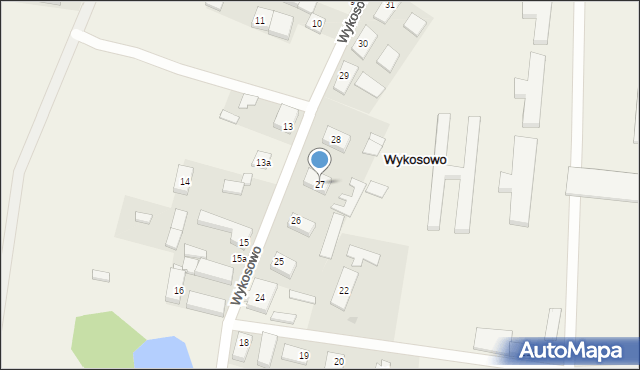 Wykosowo, Wykosowo, 27, mapa Wykosowo